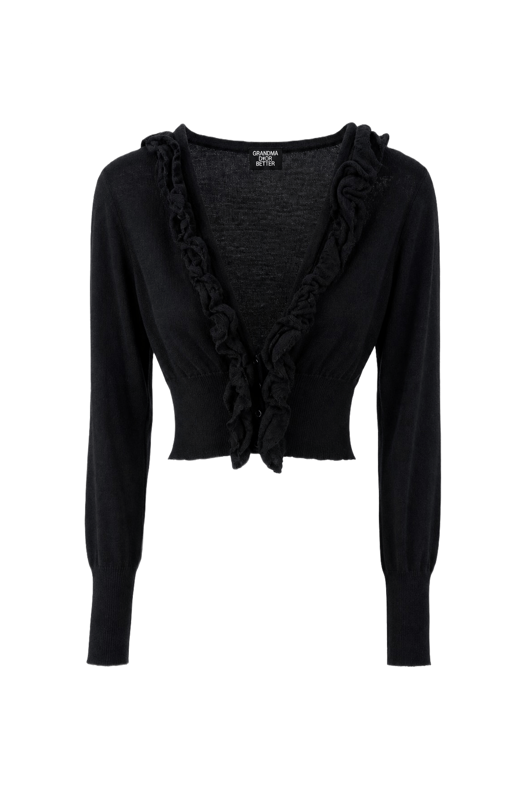 1990s Black Unknown Cardigan - Front View