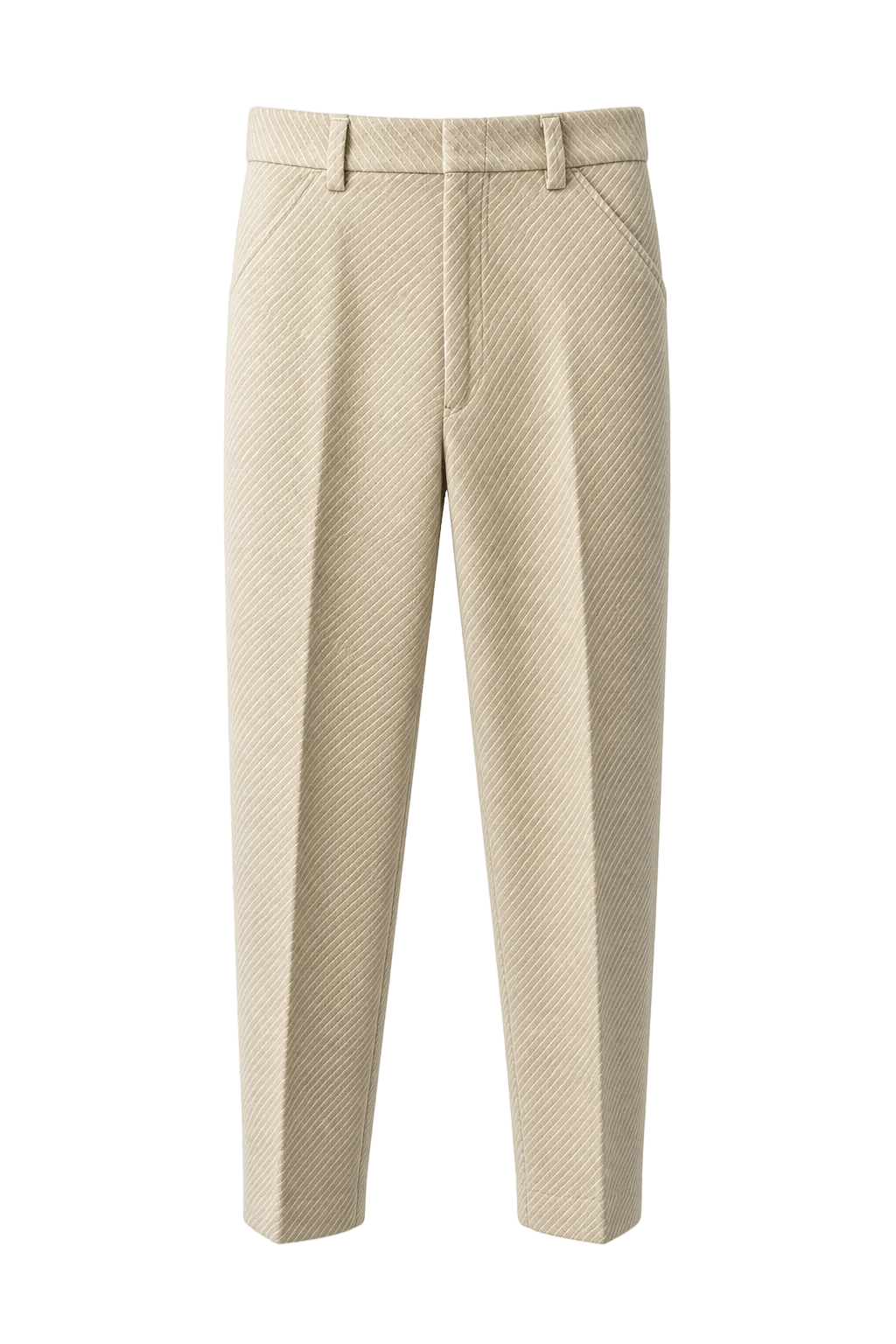 1970s Cream Corduroy Trousers - Front View