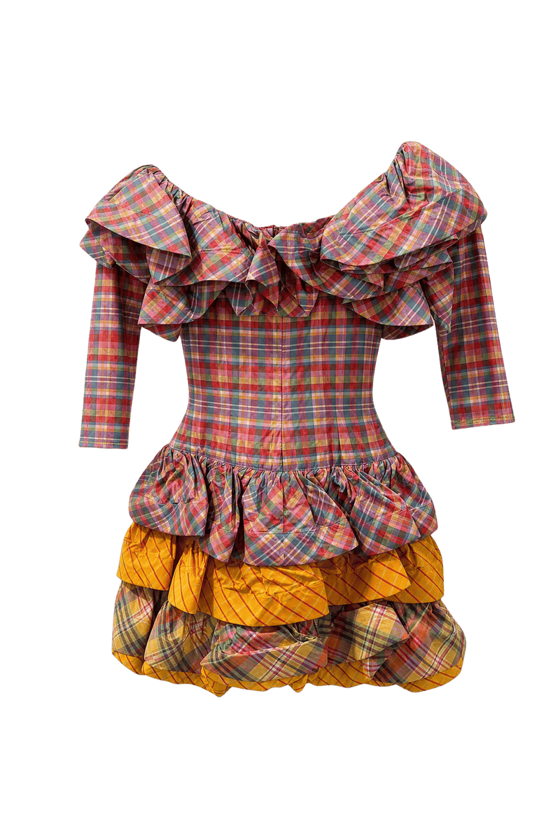 1960s Multicolor Synthetic Blend Dress - Front View