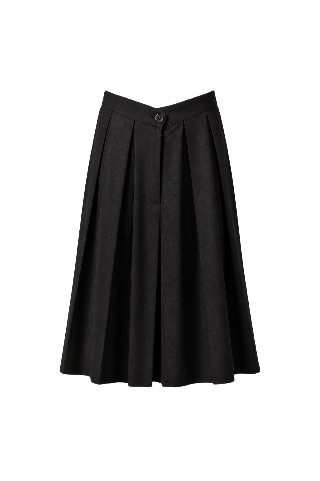 1960s Black Synthetic Blend Skirt - Front View