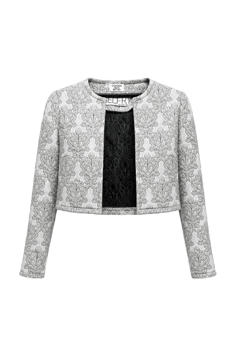 1960s Gray Cotton Blend Jacket - Front View