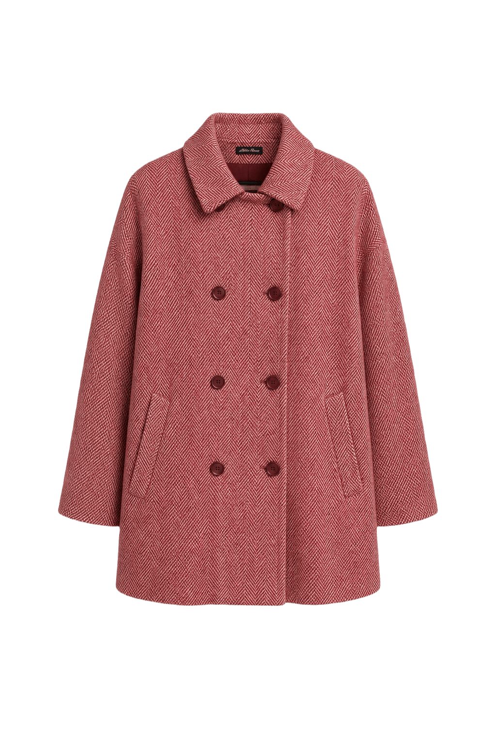 1990s Red Wool Coat - Front View