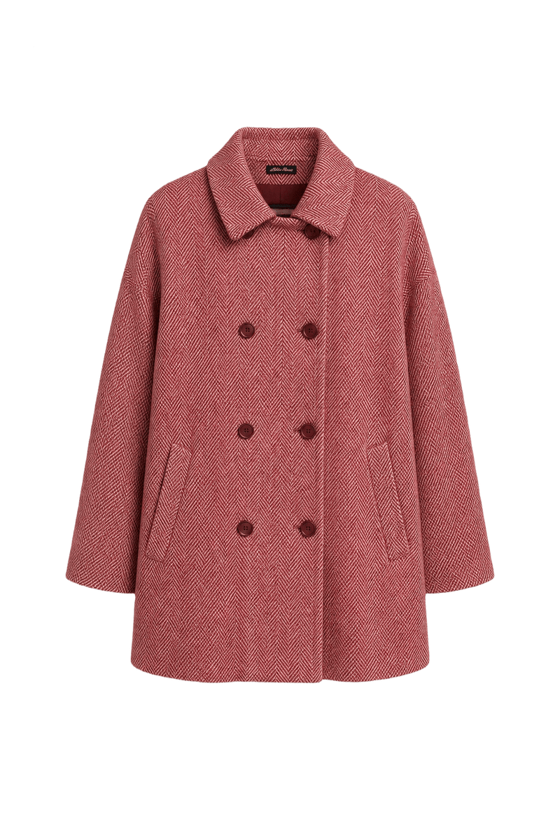 1990s Red Wool Coat - Front View