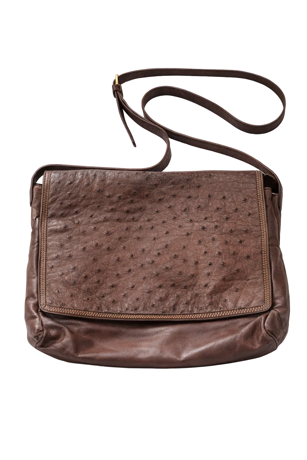 1990s Brown Leather Bag - Front View