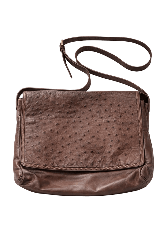 1990s Brown Leather Bag - Front View