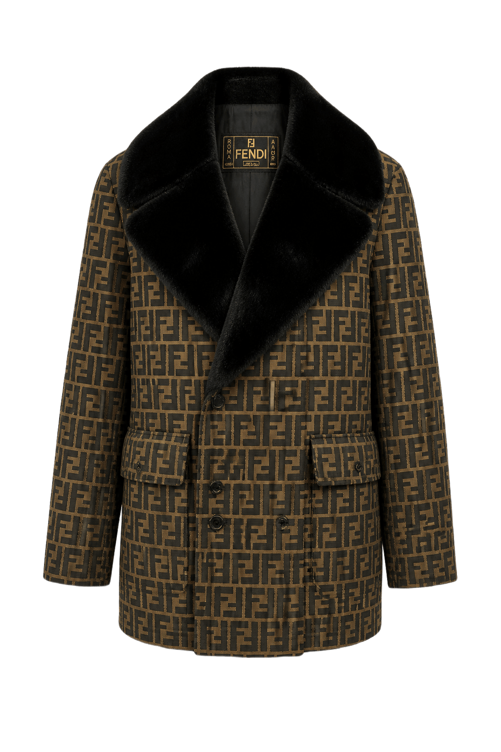 1990s Tan Polyester Jacket - Front View