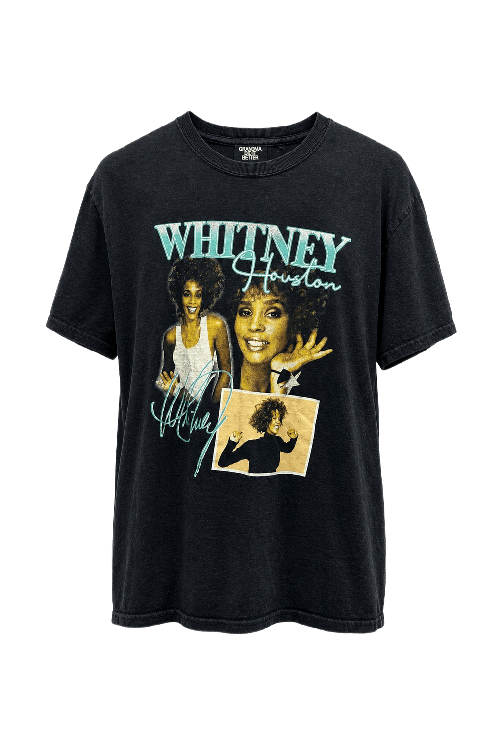 1990s Black Cotton T-shirt - Front View