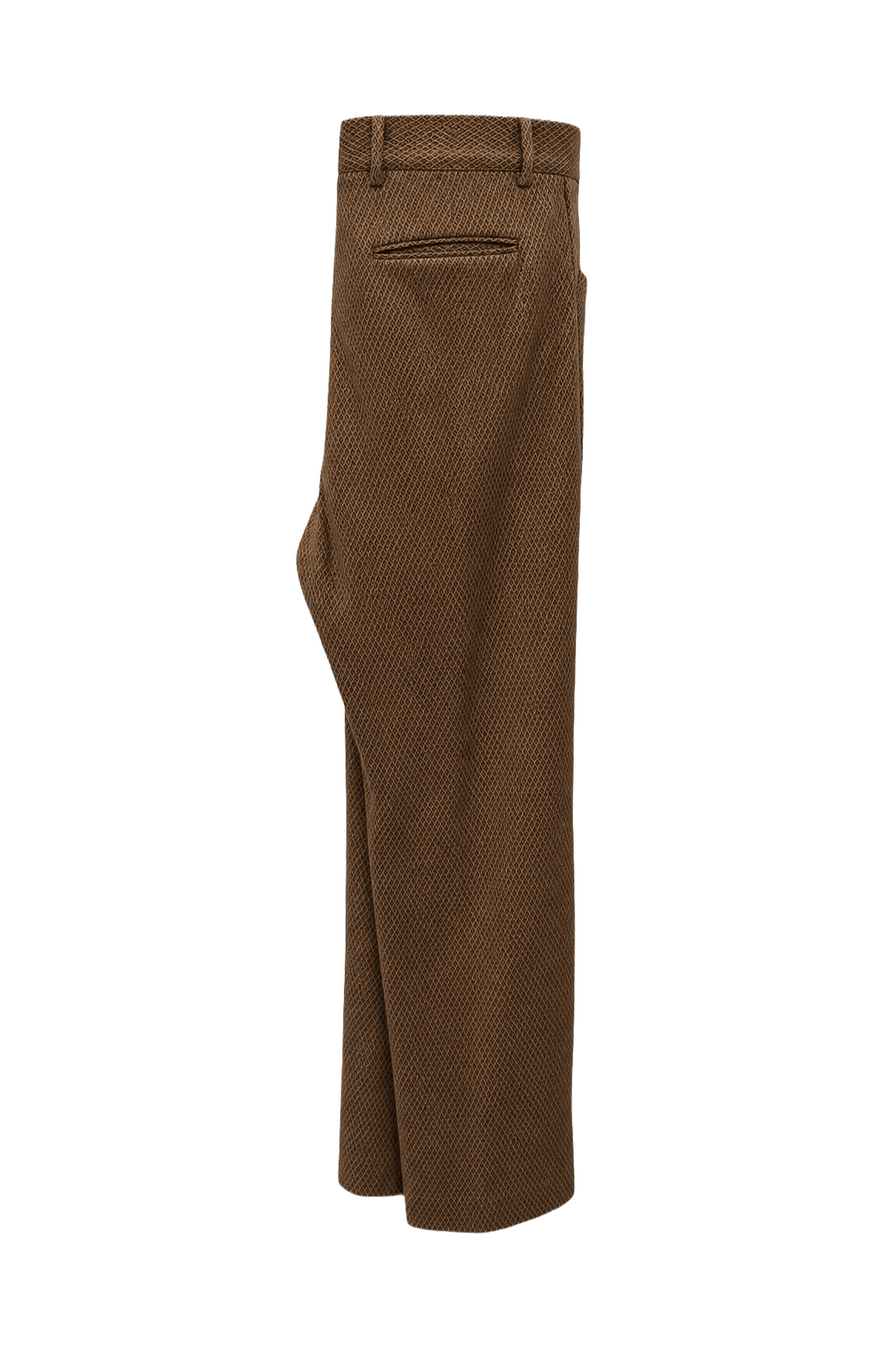 1970s Tan Synthetic Blend Trousers - Front View