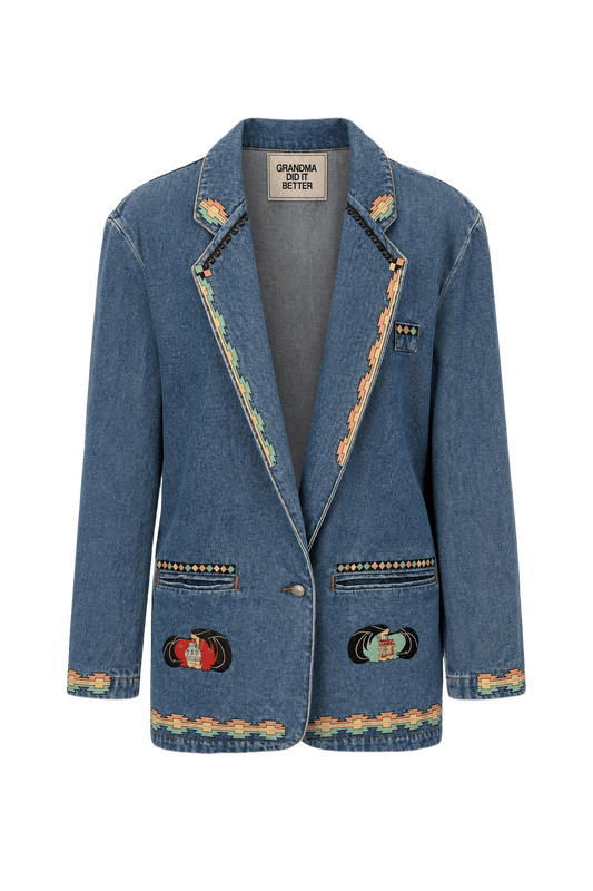 1970s Blue Denim Jacket - Front View