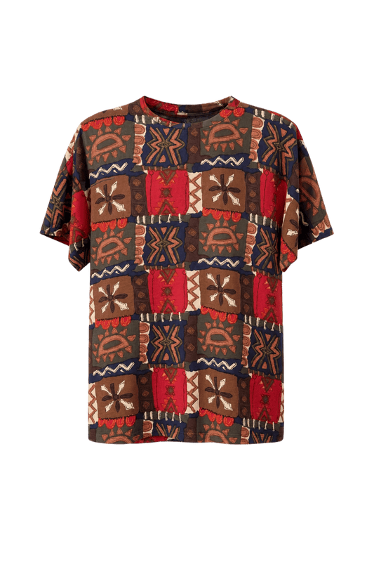1980s Brown Cotton T-shirt - Front View