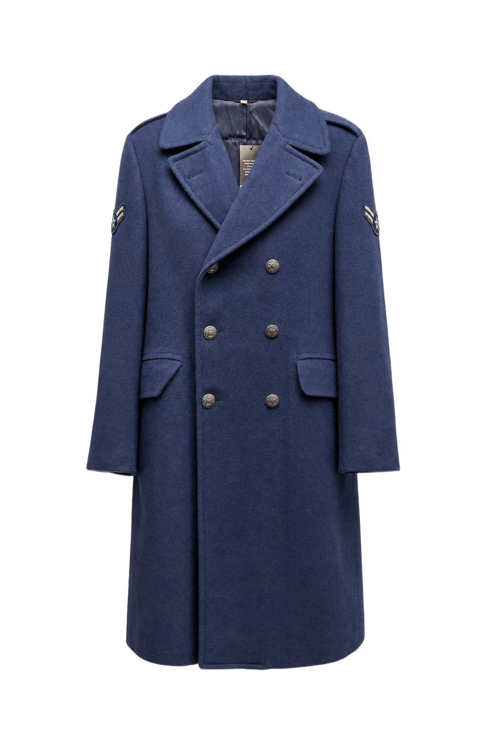 1940s Navy Blue Wool Coat - Front View