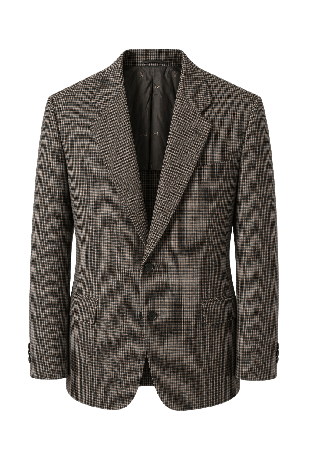 1980s Navy Blue Wool Blend Blazer - Front View