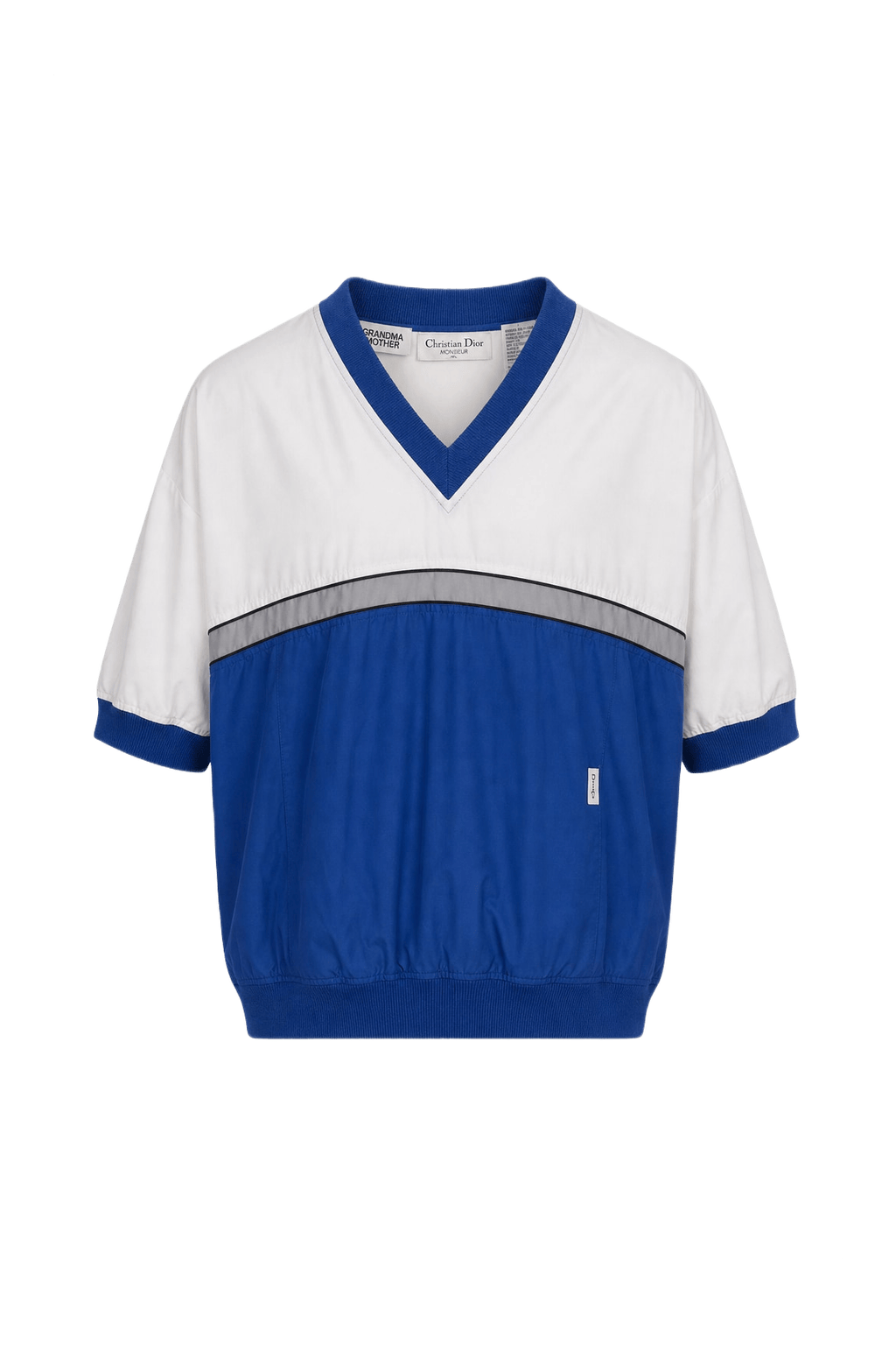 1980s Blue Polyester Sweater - Front View
