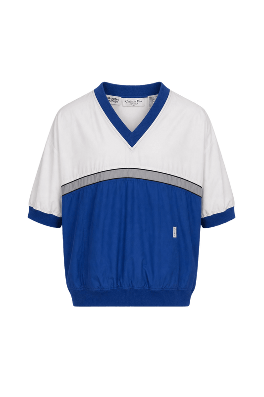 1980s Blue Polyester Sweater - Front View