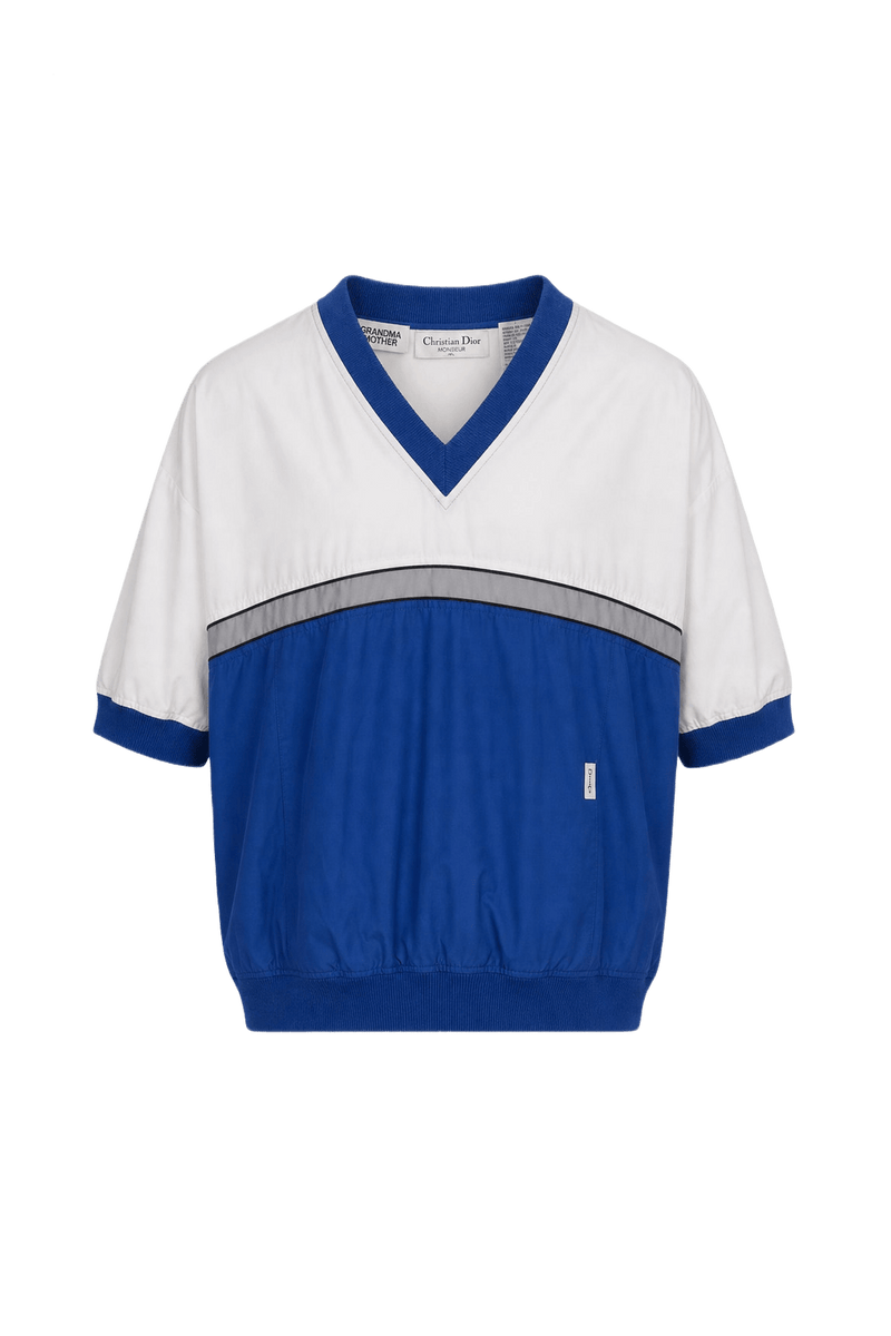 1980s Blue Polyester Sweater - Front View
