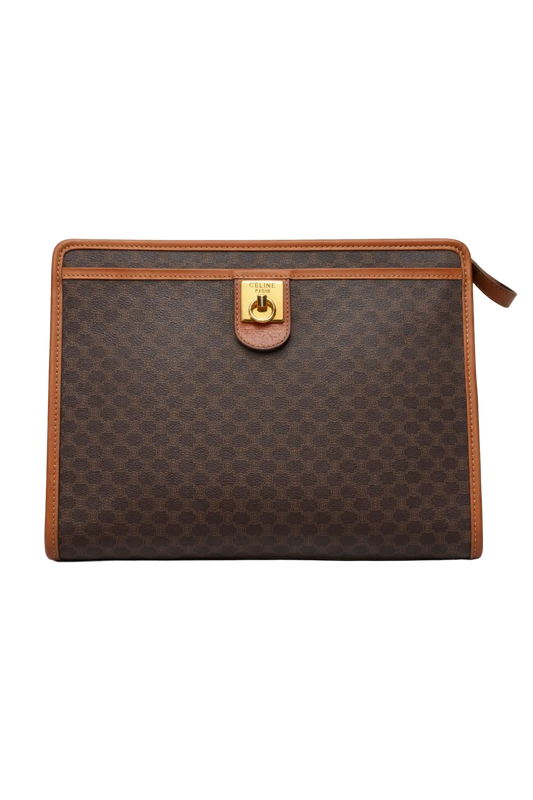 1980s Brown Canvas Bag - Front View