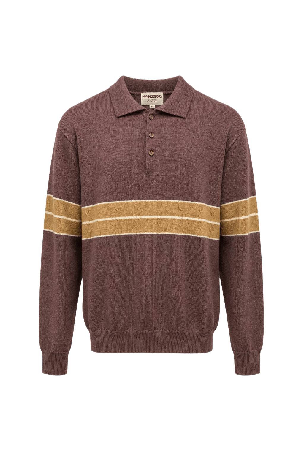 1970s Brown Acrylic Sweater - Front View