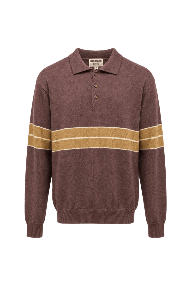 1970s Brown Acrylic Sweater - Front View