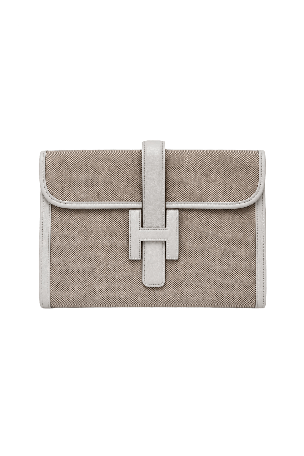 1990s Beige Canvas Bag - Front View