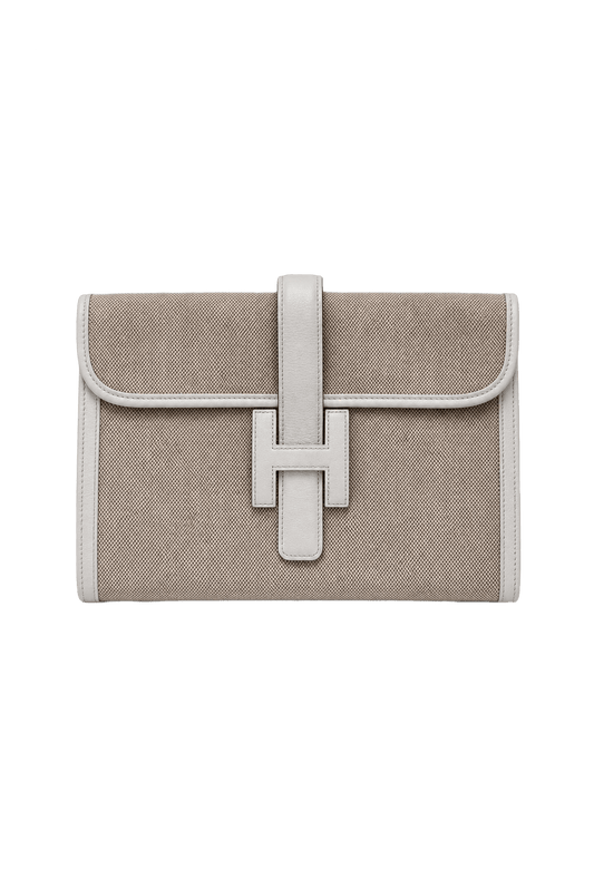 1990s Beige Canvas Bag - Front View