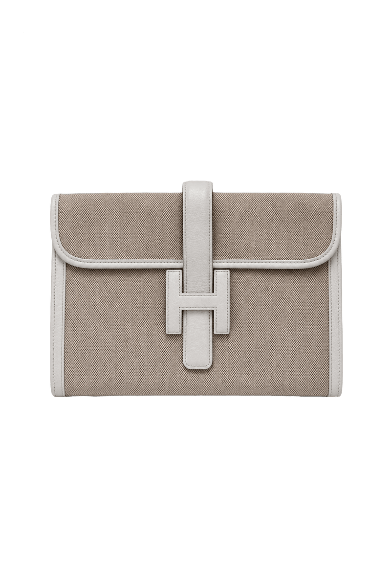 1990s Beige Canvas Bag - Front View