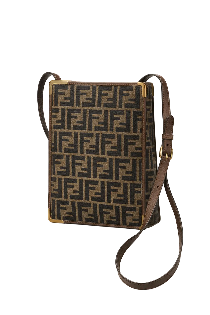 1990s Brown Canvas Bag - Front View