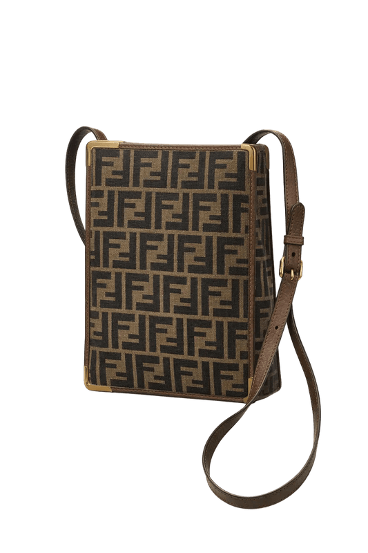 1990s Brown Canvas Bag - Front View