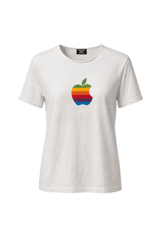 1990s White Cotton T-Shirt - Front View