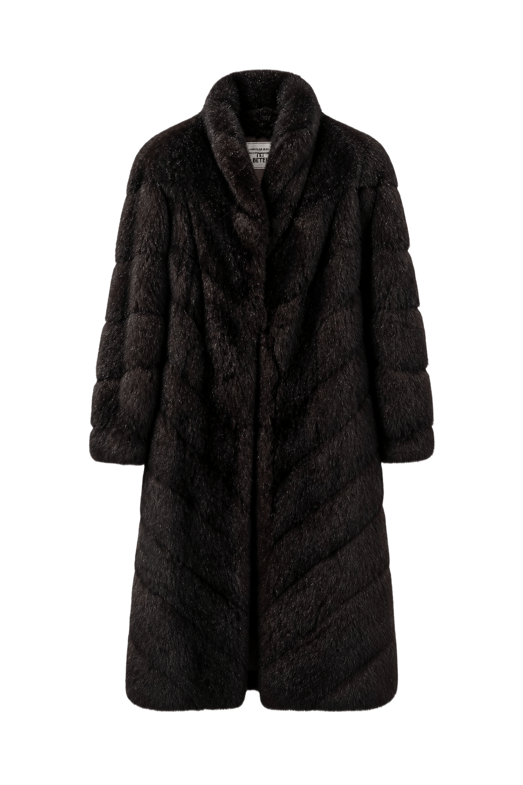 1980s Dark Brown Mink Fur Coat - Front View