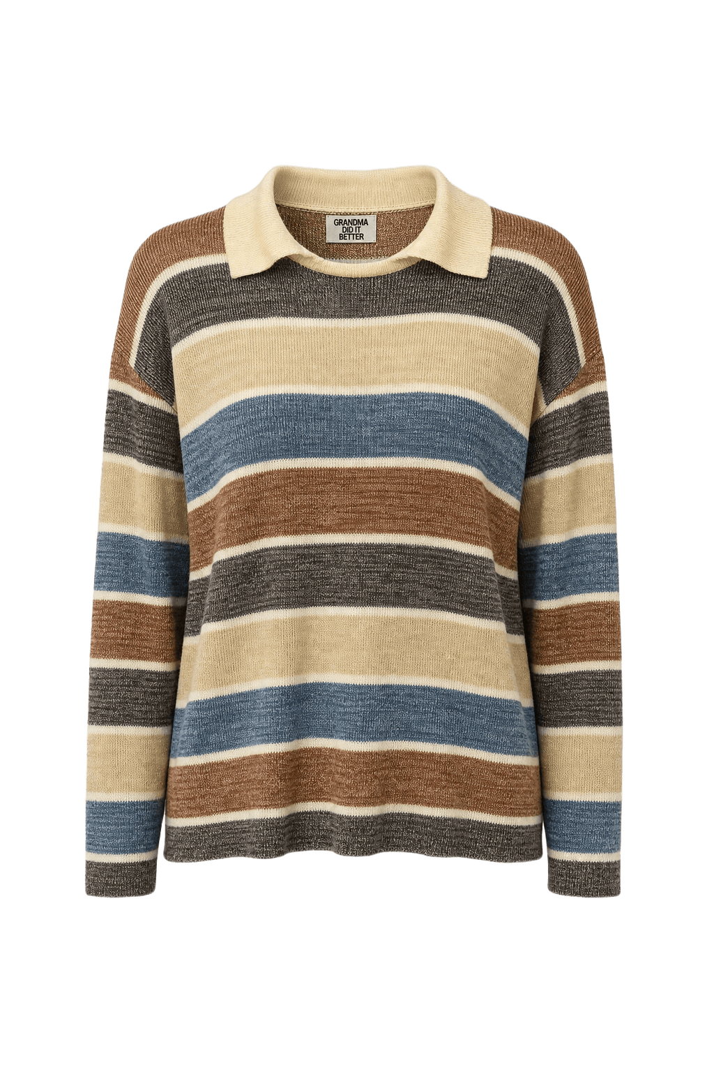 1970s Brown Synthetic Blend Sweater - Front View