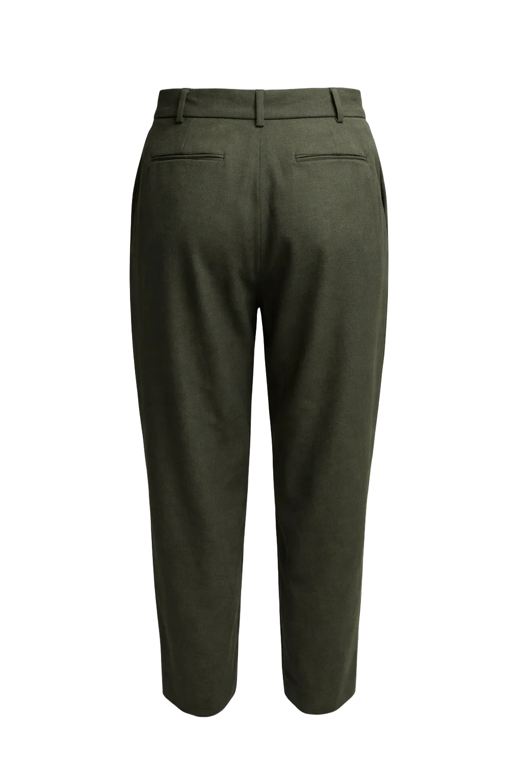 1990s Olive Green Cotton Trousers - Back View