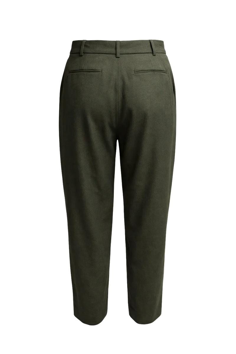 1990s Olive Green Cotton Trousers - Back View
