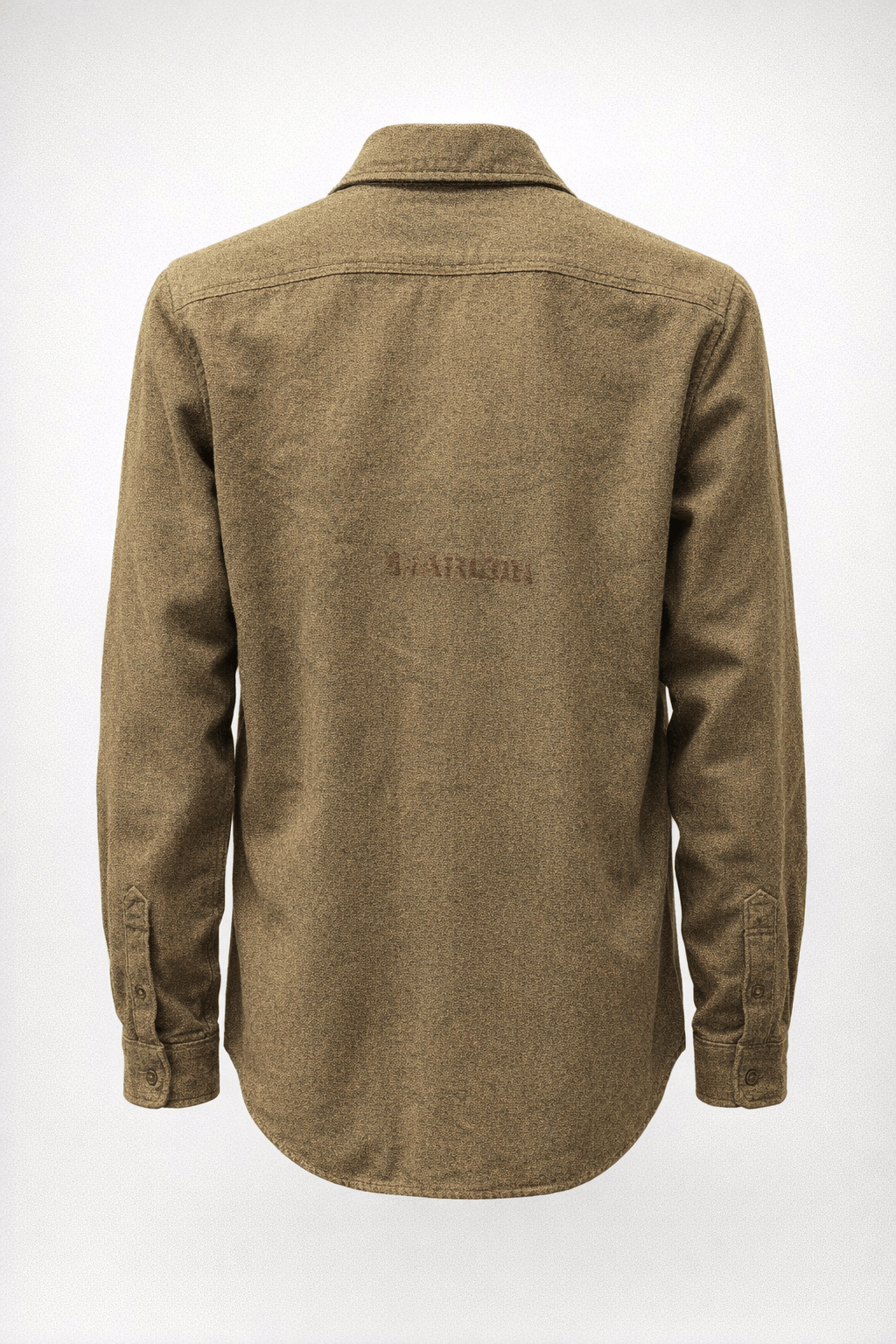 40s Olive Drab Wool Military Shirt - Back View