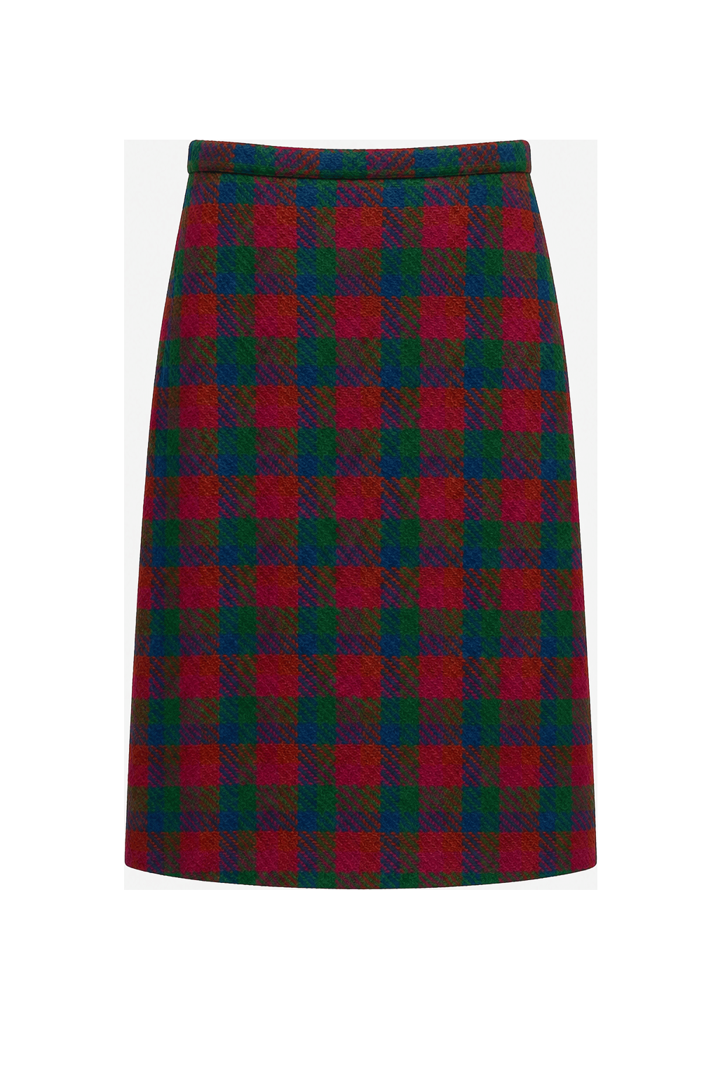1970s Multicolor Wool Blend Skirt - Front View