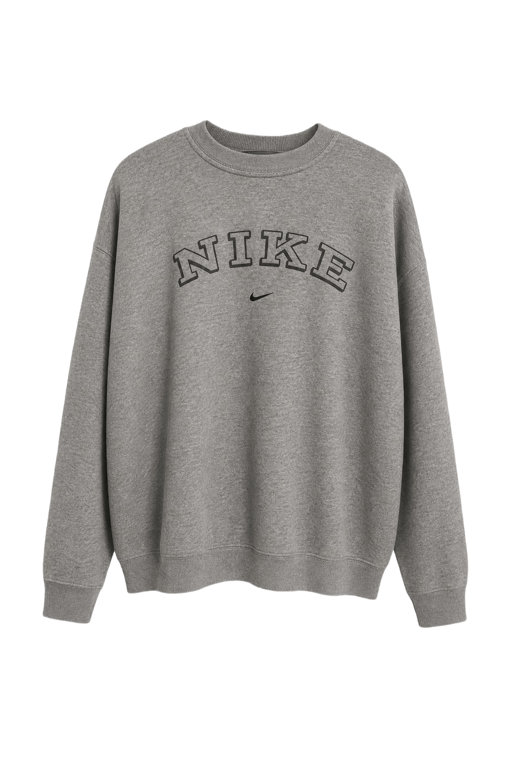 1990s Gray Cotton Blend Sweater - Front View