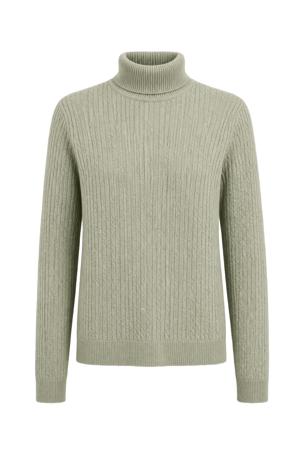 1990s Light Olive Green Wool Sweater - Front View