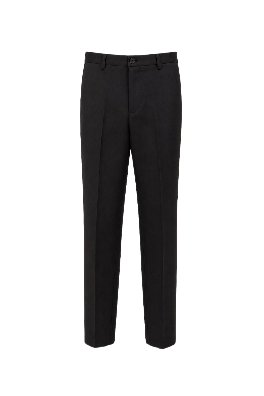 1960s Black Wool Blend Trousers - Front View