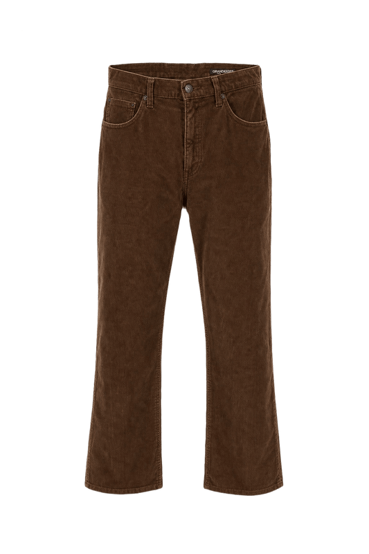 1990s Brown Corduroy Pants - Front View