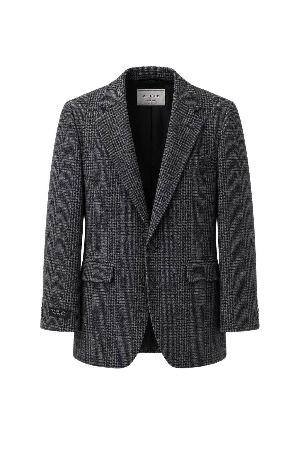 1970s Grey Wool Blazer - Front View