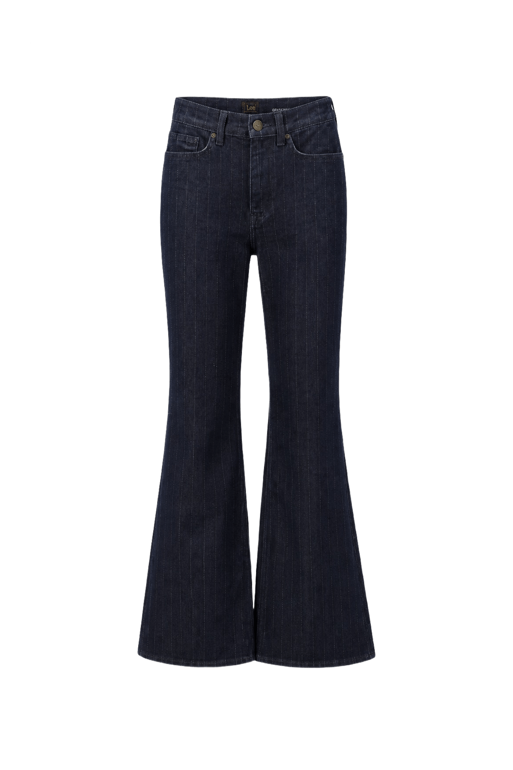1970s Dark Navy Denim Trousers - Front View