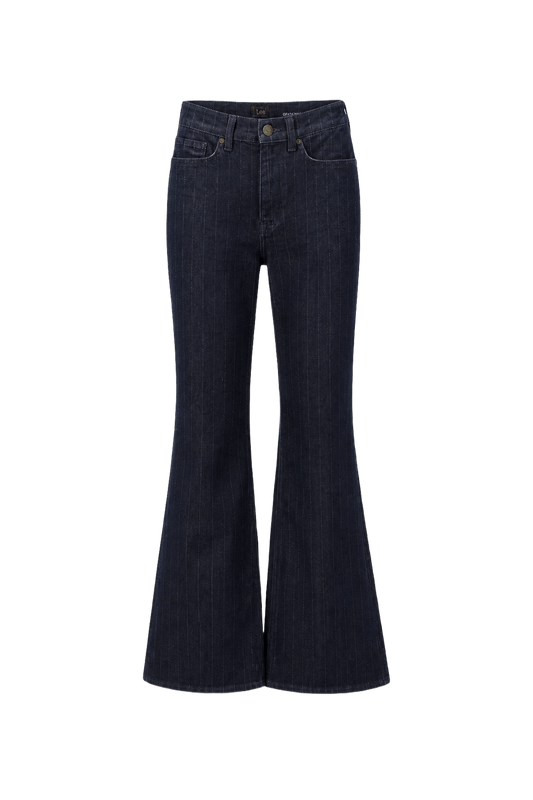1970s Dark Navy Denim Trousers - Front View