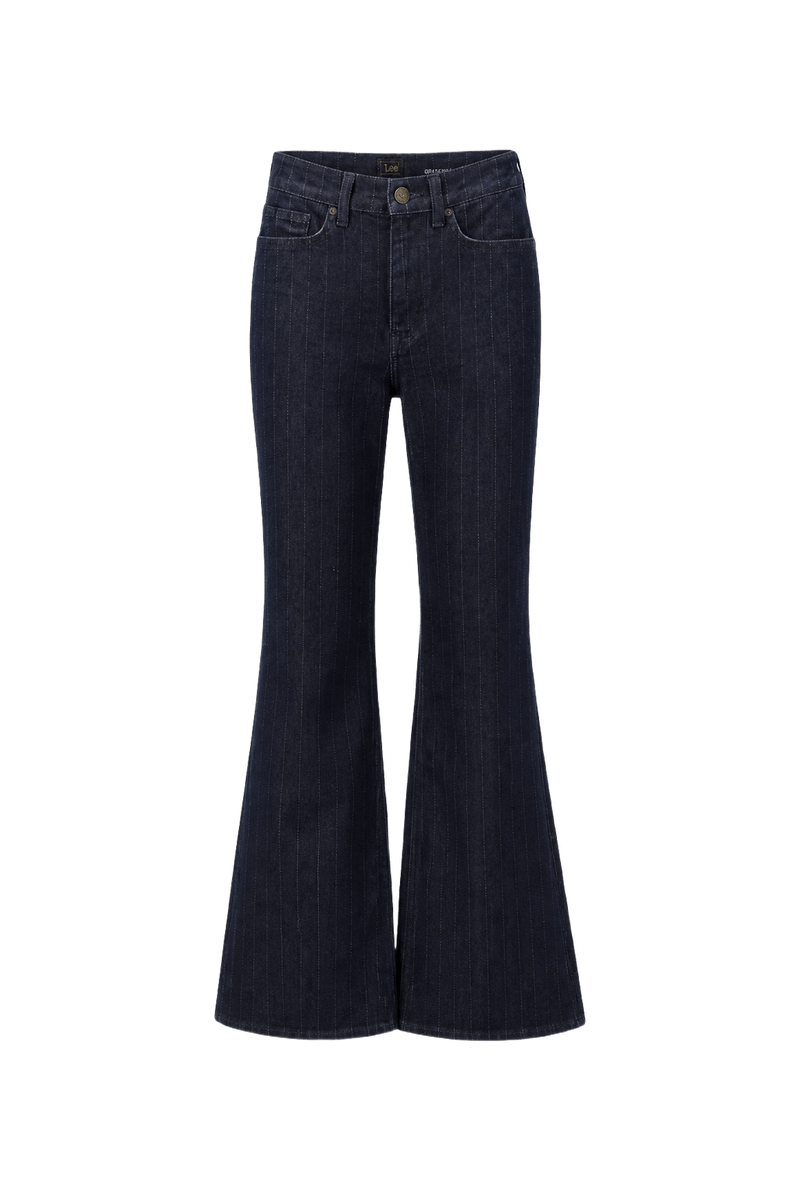 1970s Dark Navy Denim Trousers - Front View