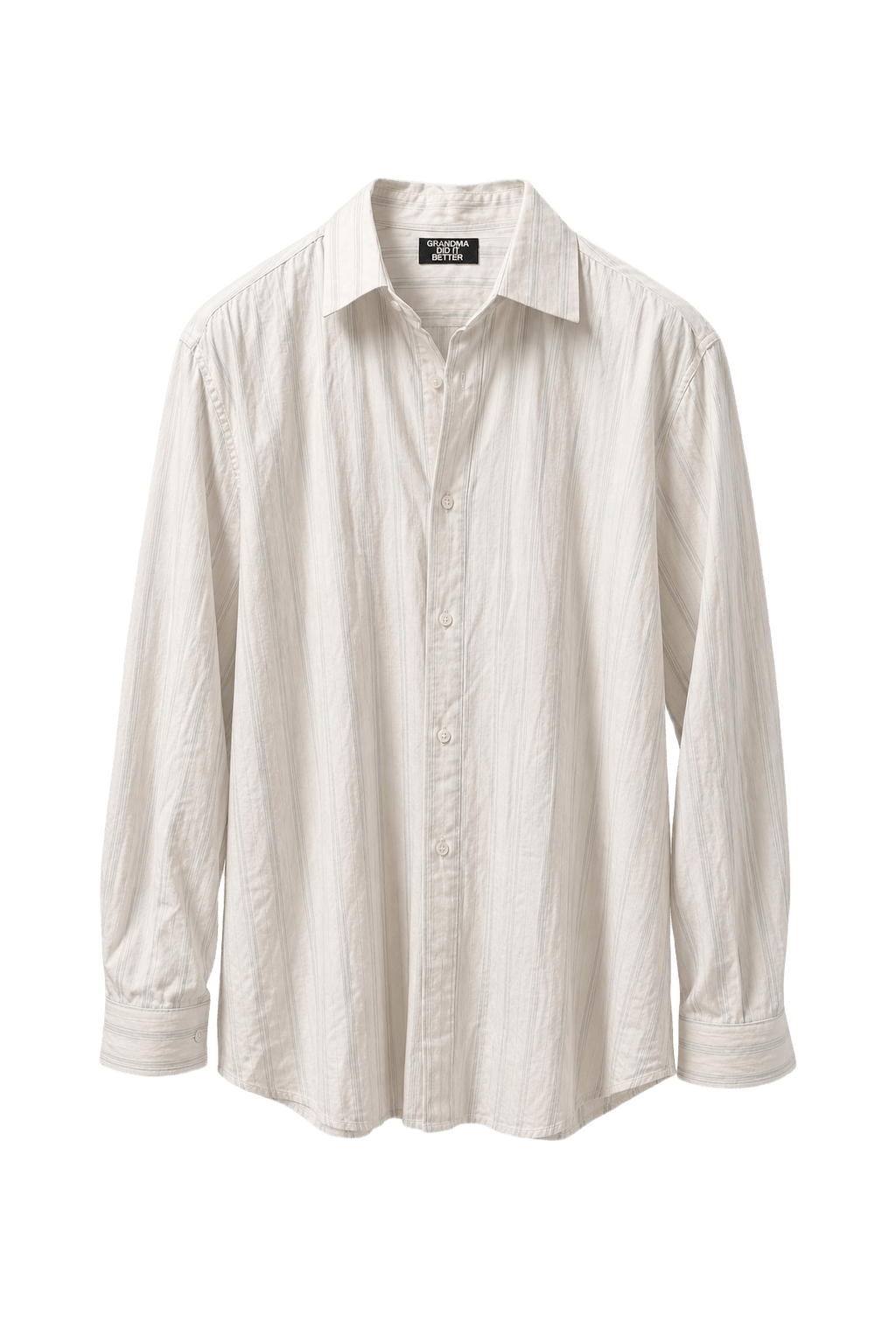 1990s White Cotton Button-Down Shirt - Front View