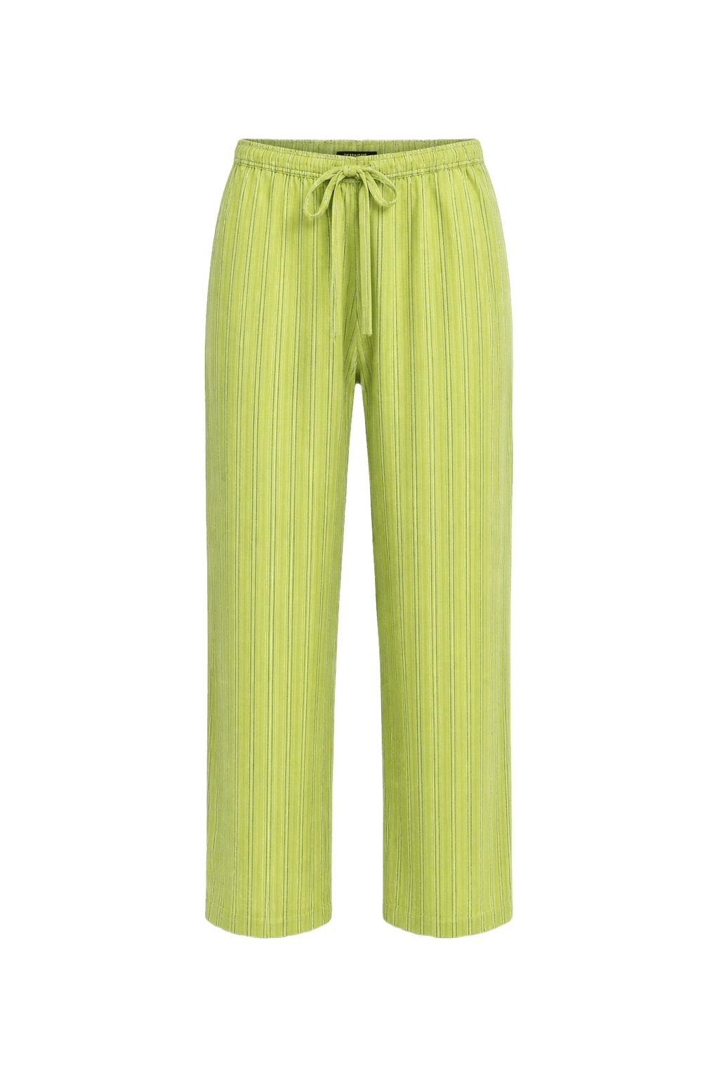 1970s Lime Green Cotton Blend Pants - Front View