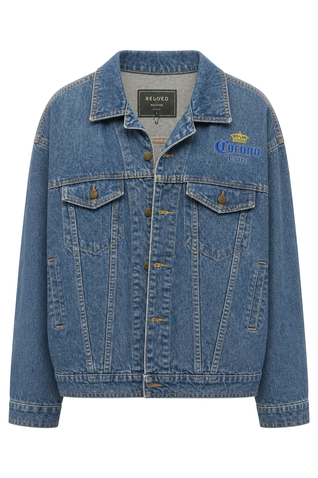 1990s Blue Denim Jacket - Front View