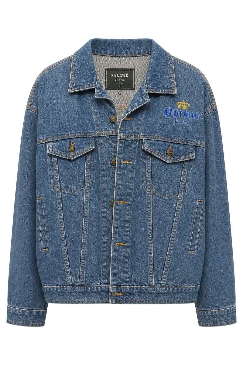 1990s Blue Denim Jacket - Front View