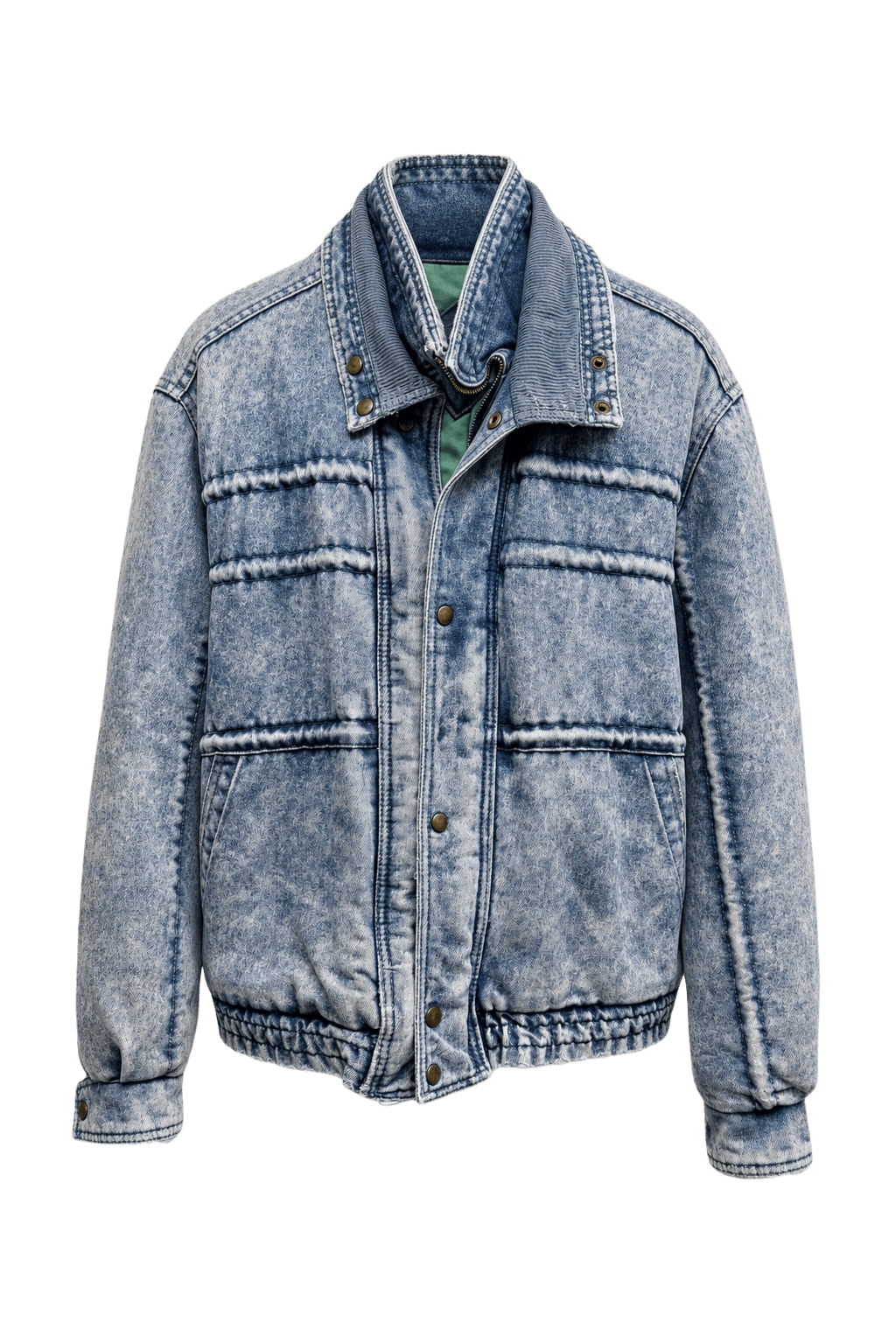 1990s Light Blue Denim Jacket - Front View