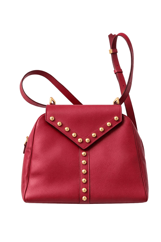 1980s Red Leather Bag - Front View