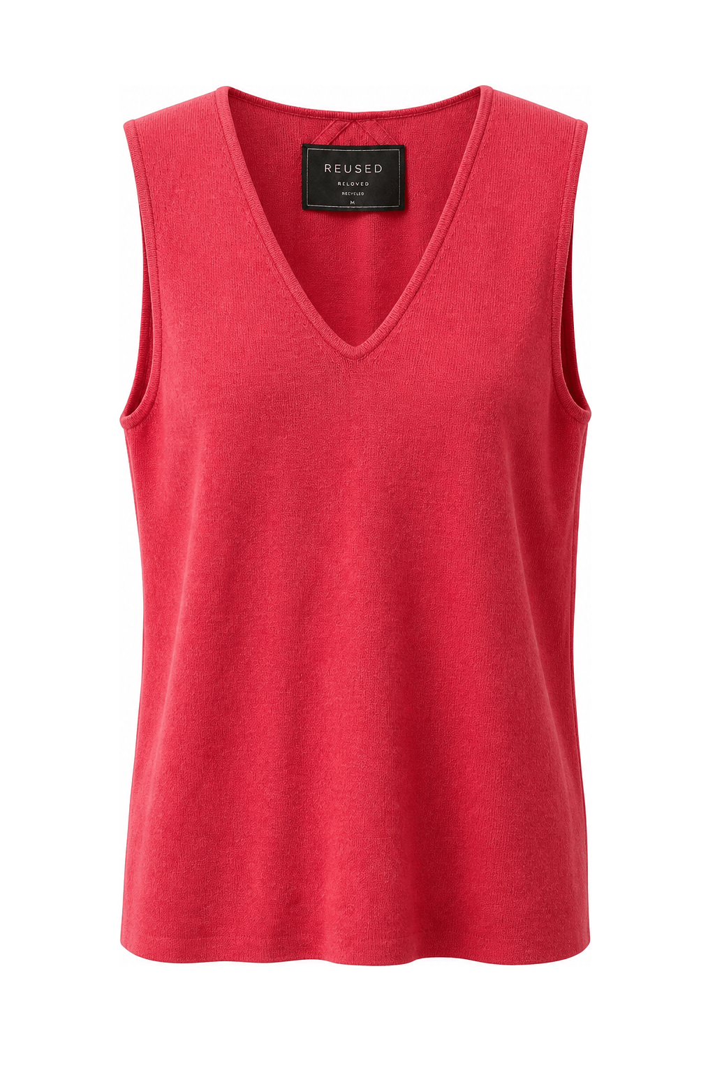 1990s Pink Cotton Blend Tank Top - Front View