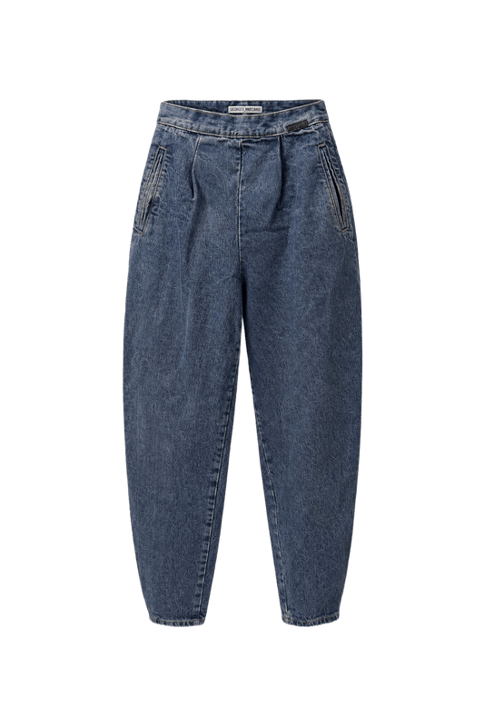 1980s Light Blue Denim Jeans - Front View